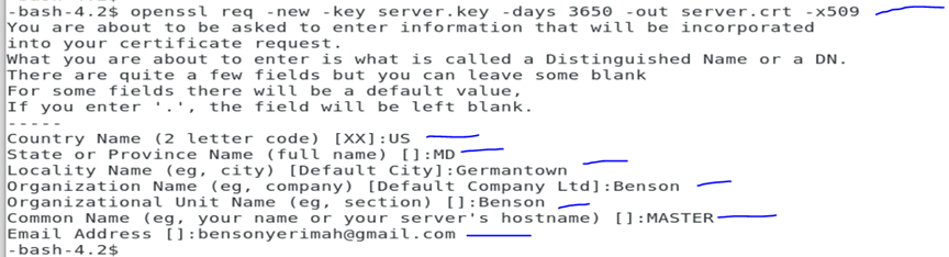 CONFIGURING SSL AUTHENTIFICATION – Benson Yerima